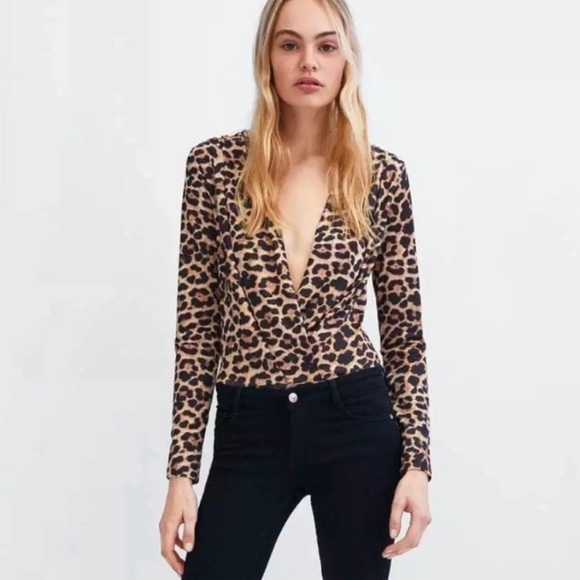 Zara Tops - Zara limited edition animal print bodysuit top